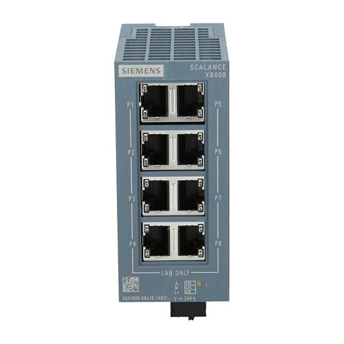 Siemens 6GK5008-0BA10-1AB2 SCALANCE XB008 Unmanaged Industrial Ethernet Switch
